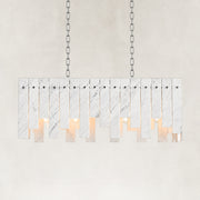 Product detail of Staggered White Marble Island Chandelier 47.2