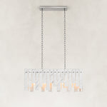 Staggered White Marble Island Chandelier 47.2