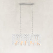 Staggered White Marble Island Chandelier 47.2