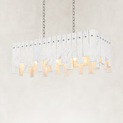 Product detail of Staggered White Marble Island Chandelier 47.2
