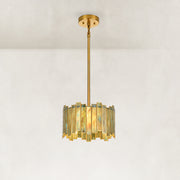 Stained Glass Drum Pendant Light 12.5