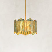Stained Glass Drum Pendant Light 12.5