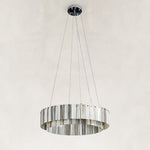 Product detail of Striated Marble Double-Ring Chandelier 31.5