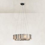 Striated Marble Double-Ring Chandelier 31.5