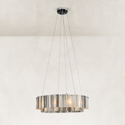 Striated Marble Double-Ring Chandelier 31.5