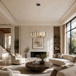 Striated Marble Double-Ring Chandelier 31.5