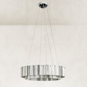 Product detail of Striated Marble Double-Ring Chandelier 31.5