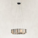 Striated Marble Double-Ring Chandelier 31.5