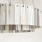 Product detail of Striated Marble Double-Ring Chandelier 31.5