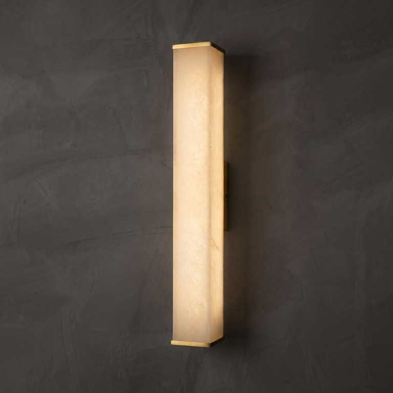 Square Tube Wall Sconce by Dalmivik, complete fixture view