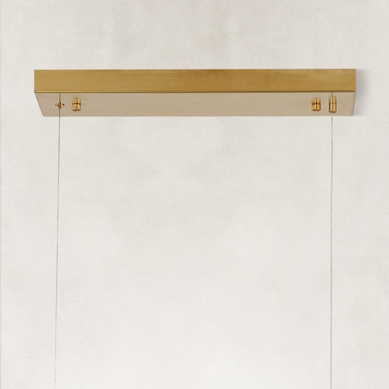 Gold-tone rectangular canopy detail