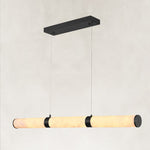 Black alabaster linear fixture including canopy