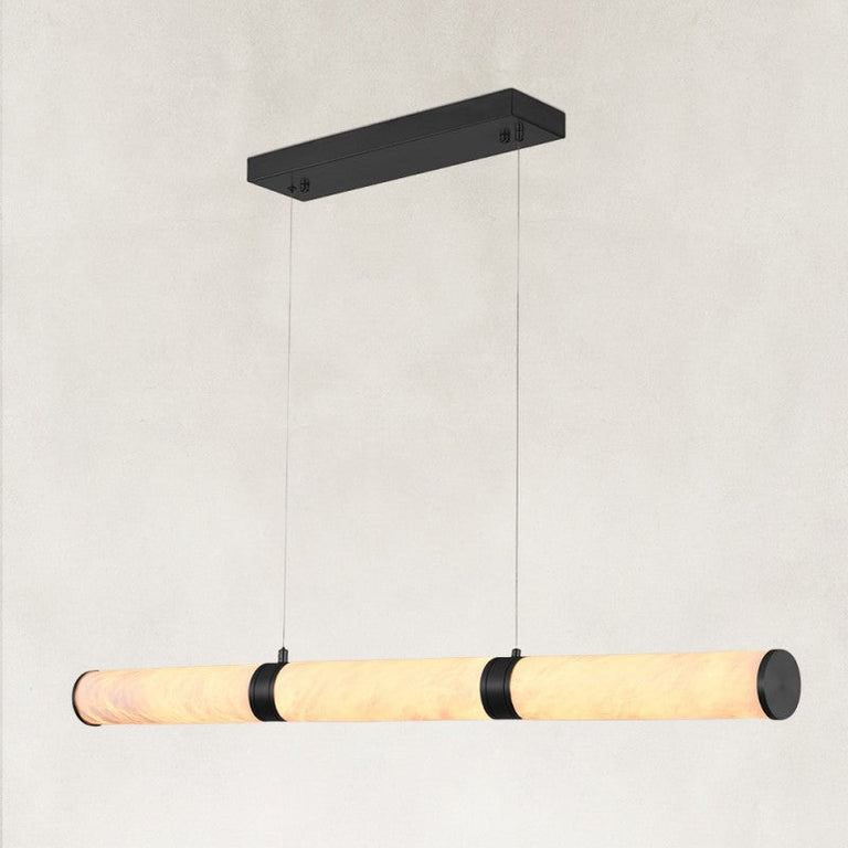Black alabaster linear fixture including canopy