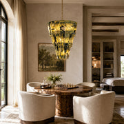 Tapered Marble Panel Chandelier 23.6