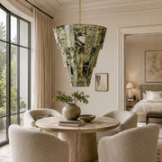 Tapered Marble Panel Chandelier 23.6