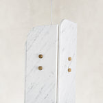 Product detail of Tapered White Marble Blade Pendant against a neutral background
