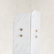 Product detail of Tapered White Marble Blade Pendant against a neutral background