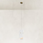 Tapered White Marble Blade Pendant shown in full against a neutral background
