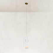 Tapered White Marble Blade Pendant shown in full against a neutral background