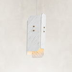 Product detail of Tapered White Marble Blade Pendant against a neutral background