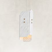 Product detail of Tapered White Marble Blade Pendant against a neutral background