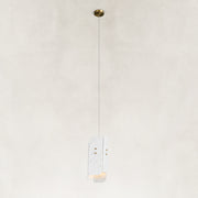 Tapered White Marble Blade Pendant shown against a neutral background