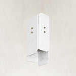Product detail of Tapered White Marble Blade Pendant against a neutral background