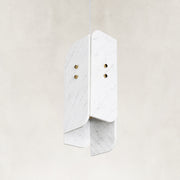Product detail of Tapered White Marble Blade Pendant against a neutral background