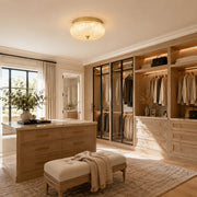 Textured Glass Dome Flush Mount - dressing room installation - view 8