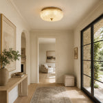 Textured Glass Dome Flush Mount - entryway installation - view 9