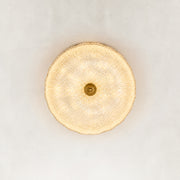 Textured Glass Dome Flush Mount - diffuser underside view - view 4