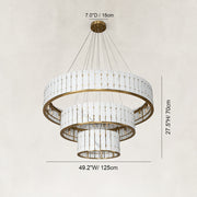 Dimension diagram for Three-Tier Marble Ring Chandelier 49.2