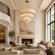 Three-Tier Marble Ring Chandelier 49.2