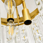Tiered Crystal Drum Chandelier in 15 in / 38 cm - material detail