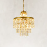 Tiered Crystal Drum Chandelier in 20.5 in / 52 cm - alternate angle