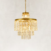 Tiered Crystal Drum Chandelier in 20.5 in / 52 cm - alternate angle