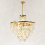 Tiered Crystal Drum Chandelier in 32.3 in / 82 cm - complete fixture