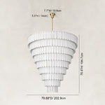 Dimension diagram for Tiered Marble Cone Chandelier 79.9"