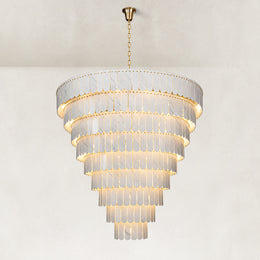 Tiered Marble Cone Chandelier 79.9