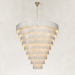 Tiered Marble Cone Chandelier 79.9" shown against a neutral background
