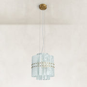 Product detail of Tiered Marble Cylinder Chandelier 25.6