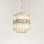Product detail of Tiered Marble Cylinder Chandelier 25.6
