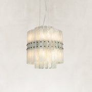 Product detail of Tiered Marble Cylinder Chandelier 25.6