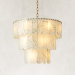 Tiered Marble Drum Pendant shown against a neutral background