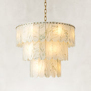 Tiered Marble Drum Pendant shown against a neutral background