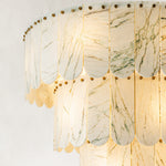 Product detail of Tiered Marble Drum Pendant against a neutral background
