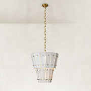 Tiered Tapered Marble Pendant shown in full against a neutral background