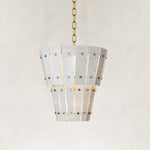 Product detail of Tiered Tapered Marble Pendant against a neutral background