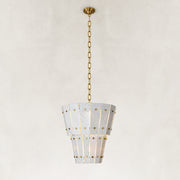 Tiered Tapered Marble Pendant shown against a neutral background