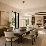 Two-Tier White Marble Ring Chandelier 31.5